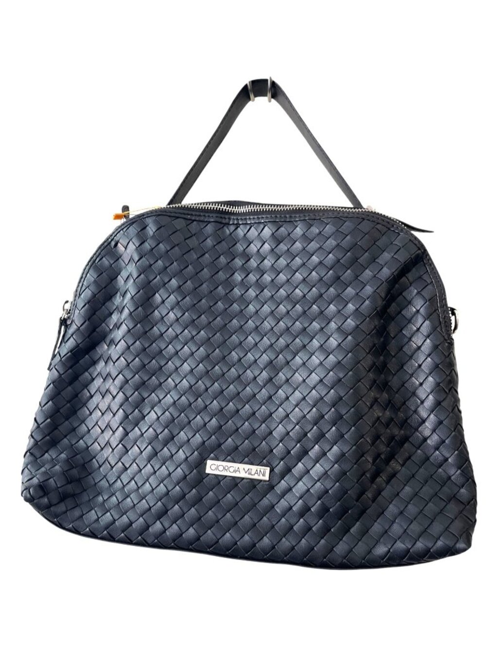 Giorgia Milani Woven Leather Satchel Bag